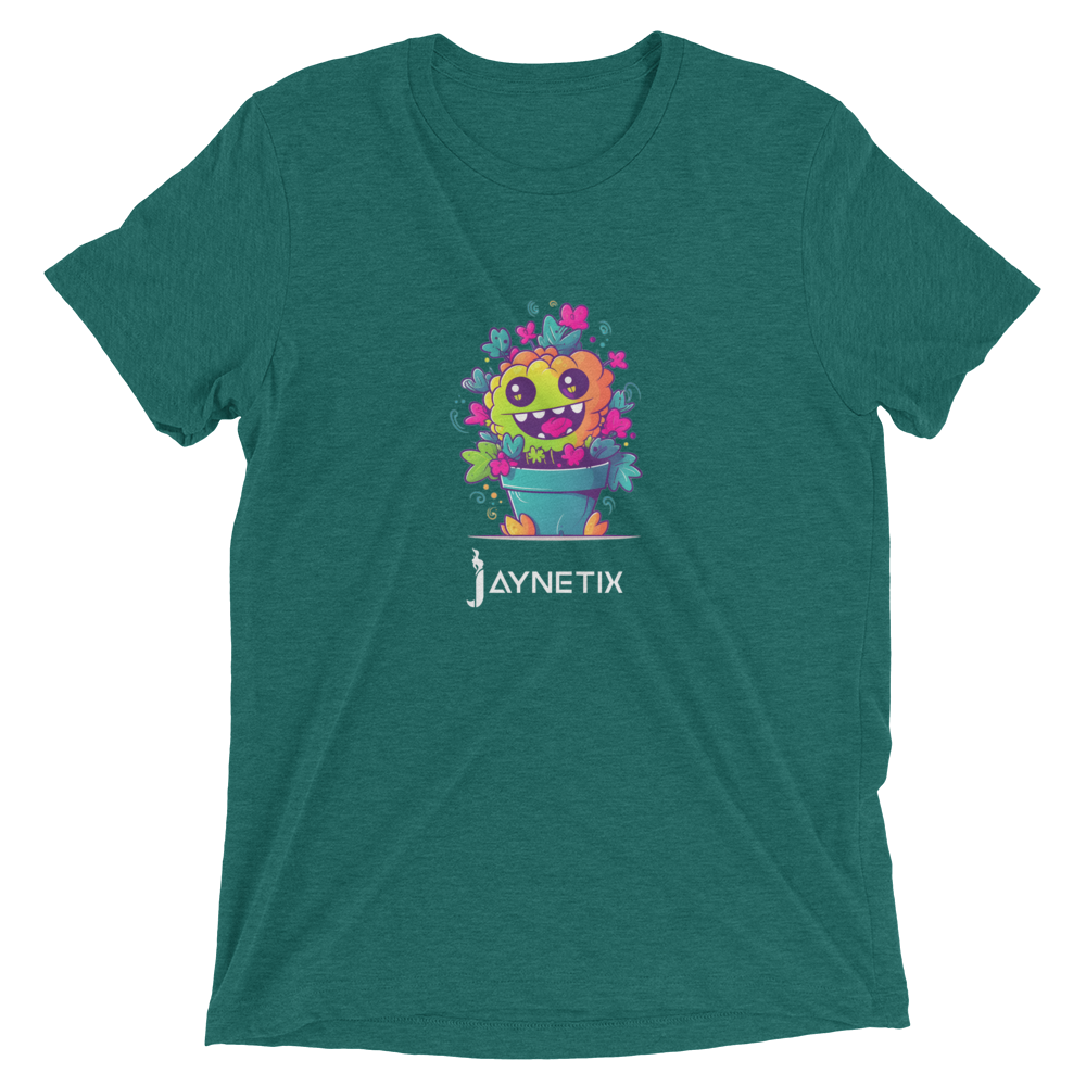 Short sleeve t-shirt with Plant Pot Monster Fluffy Puff